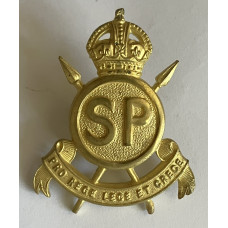 Swaziland Police King's Crown officer's gilded cap badge