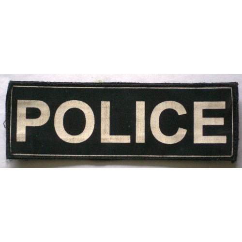 Generic Police patch, white on black