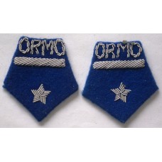Communist era Citizen's Militia Volunteer Reserve collar patches