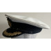 Royal Navy senior officer's visor cap with gold braided peak
