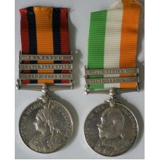 Boer War pair (Cape Colony, Orange Free State, Transvaal clasps)  to the Loyal North Lancashire Regiment