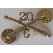 20th Field Artillery Regiment 6th Battery officer's collar badge