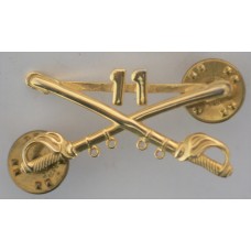 11th Cavalry Regiment officer's collar badge 
