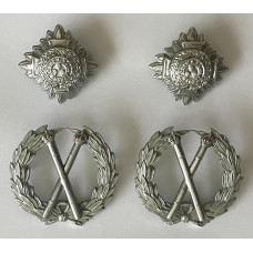 Deputy Chief Constable King's Crown rank badges in white metal