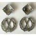 Deputy Chief Constable King's Crown rank badges in white metal