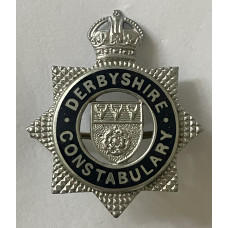 Derbyshire Constabulary King's Crown cap badge for Inspectors
