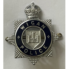 Wigan County Borough Police King's Crown cap badge for Inspectors and above