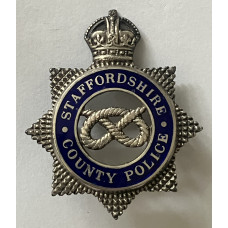 Staffordshire County Police King's Crown cap badge for Superintendent's and above in Sterling Silver Staffordshire County Police King's Crown cap badge for Superintendent's and above in Sterling Silver