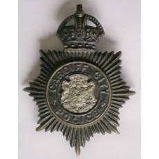 Cardiff City Police King's Crown helmet plate