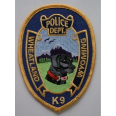 Wheatland Police Department K9 patch, Wyoming