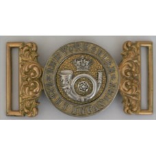 The Yorkshire Light Infantry Victorian era officer's gilded and silvered waist belt clasp