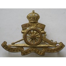 Royal New Zealand Artillery King's Crown cap badge