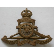 Royal New Zealand Field Artillery King's Crown cap badge