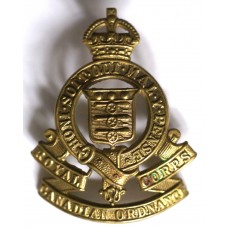 Royal Canadian Army Ordnance Corps King's Crown cap badge
