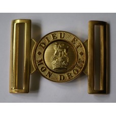 British Army brass full dress belt buckle, Dieu et Mon Droit 