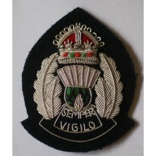 Police Scotland bullion wire senior officer's cap badge 