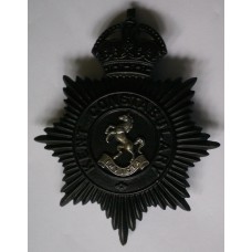 Kent Constabulary King's Crown helmet plate