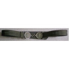 Army General and senior officers' service dress belt with Medusa head buckles and snake clasp