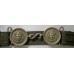 Army General and senior officers' service dress belt with Medusa head buckles and snake clasp