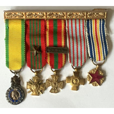 Medaille Militaire 2nd World War Volunteer Combatant miniature medal group