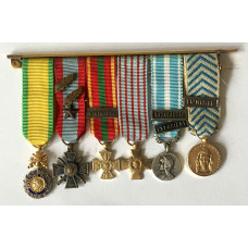 Indochina & Madagascar Medaille Militaire decorated veteran miniature medal group