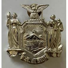 New York State coat of arms police cap badge