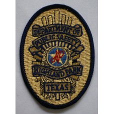 Highland Park Dept of Public Safety badge patch, Texas